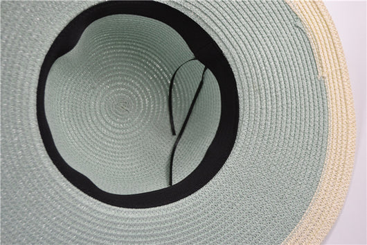 Sombrero de Ala Ancha para Mujer con Costura Decorativa - Image 6