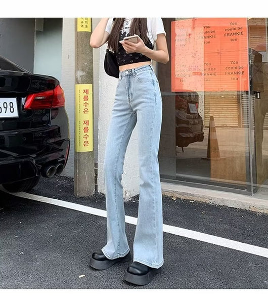 Jeans Acampanados Retro Cintura Alta Efecto Esbeltez para Mujer - Image 22