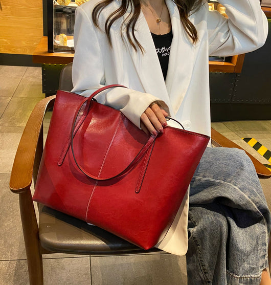 Bolso Tote de Cuero Encerado para Mujer - Bolsa de Hombro Elegante y Versátil - Image 18