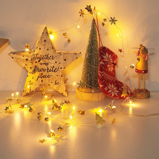 Cadena de Luces LED con Campanas Navideñas - Decoración Navideña Interior - Image 27
