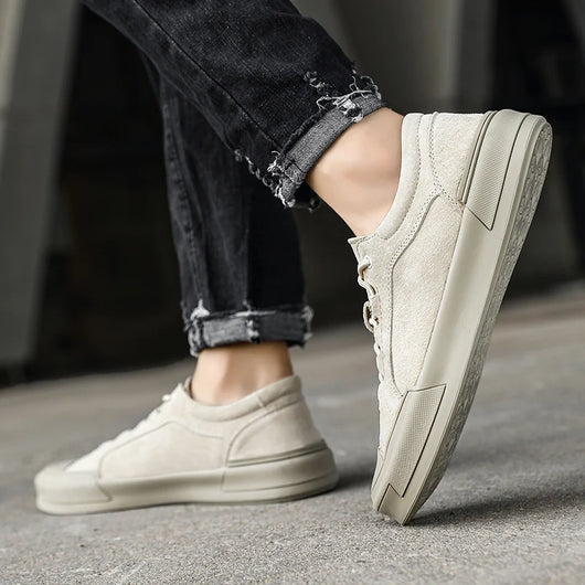Zapatos Casuales Retro de Cuero Frosted para Hombre - Estilo Urbano Clásico - Image 11