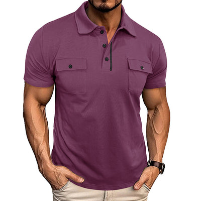 Polo Casual de Verano con Bolsillos y Botones para Hombre - Image 6
