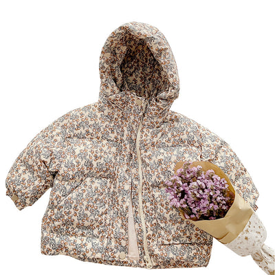 Abrigo Acolchado Niña Estilo Coreano con Diseño Floral - Chaqueta Térmica Infantil Elegante - Image 11