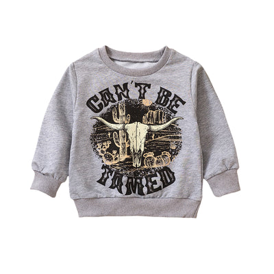 Suéter Infantil Gris con Estampado de Cabeza de Vaca - Image 7