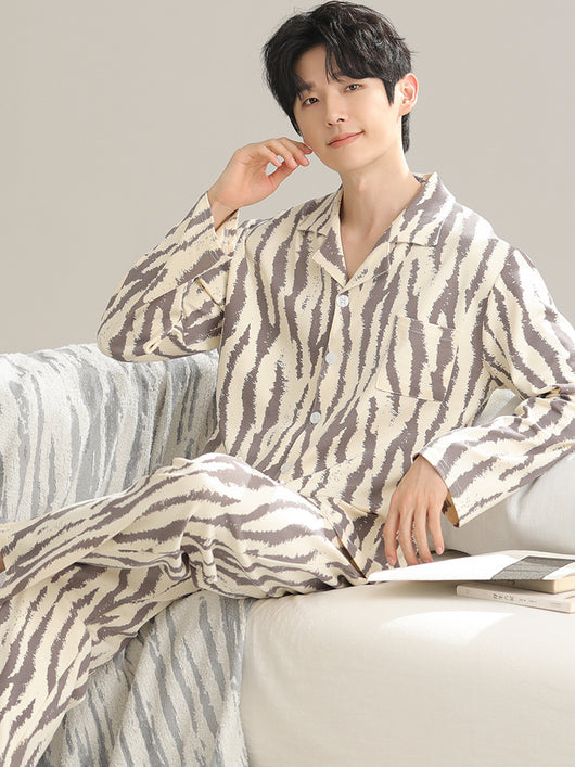 Cardigan y Pantalón Suelto de Solapa - Pijama Casual para Casa - Image 13