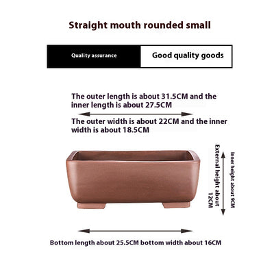 Maceta Rectangular de Cerámica Yixing Purple Sand - Image 7
