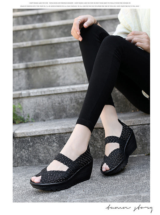 Zapatos Tejidos a Mano sin Cordones para Mujer - Comodidad Casual - Image 9