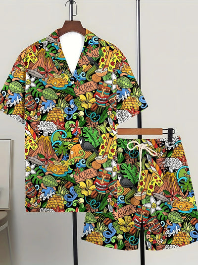 Conjunto Hombre Playera y Shorts Estampados Modernos y Cómodos - Image 9
