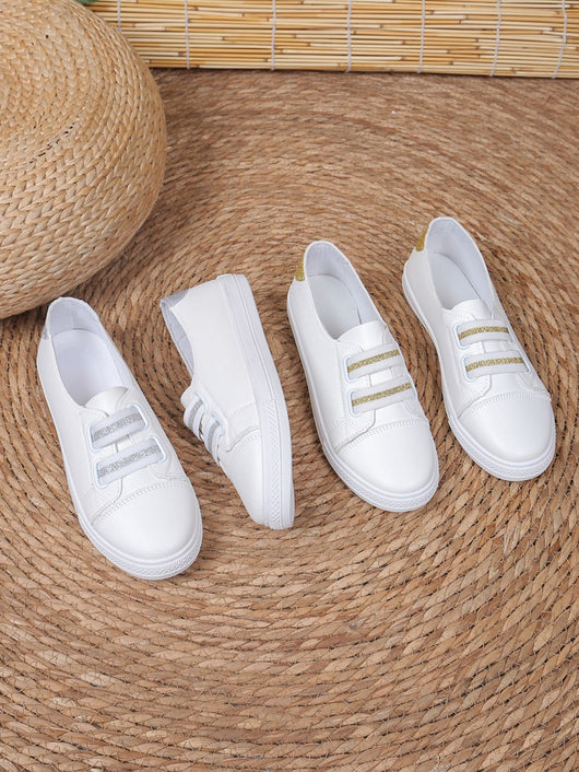 Zapatos Blancos Casuales Slip-On Cómodos y Versátiles - Image 13
