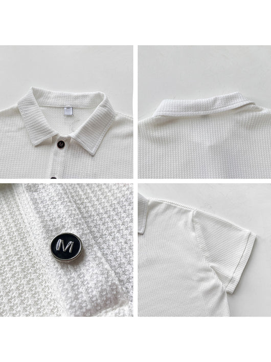 Polo Manga Corta Tide Versión Coreana - Camiseta Clásica con Solapa - Image 11