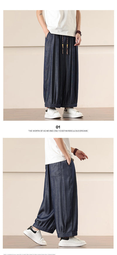 Pantalones Harem Retro Sueltos Talla Grande para Hombre - Image 20