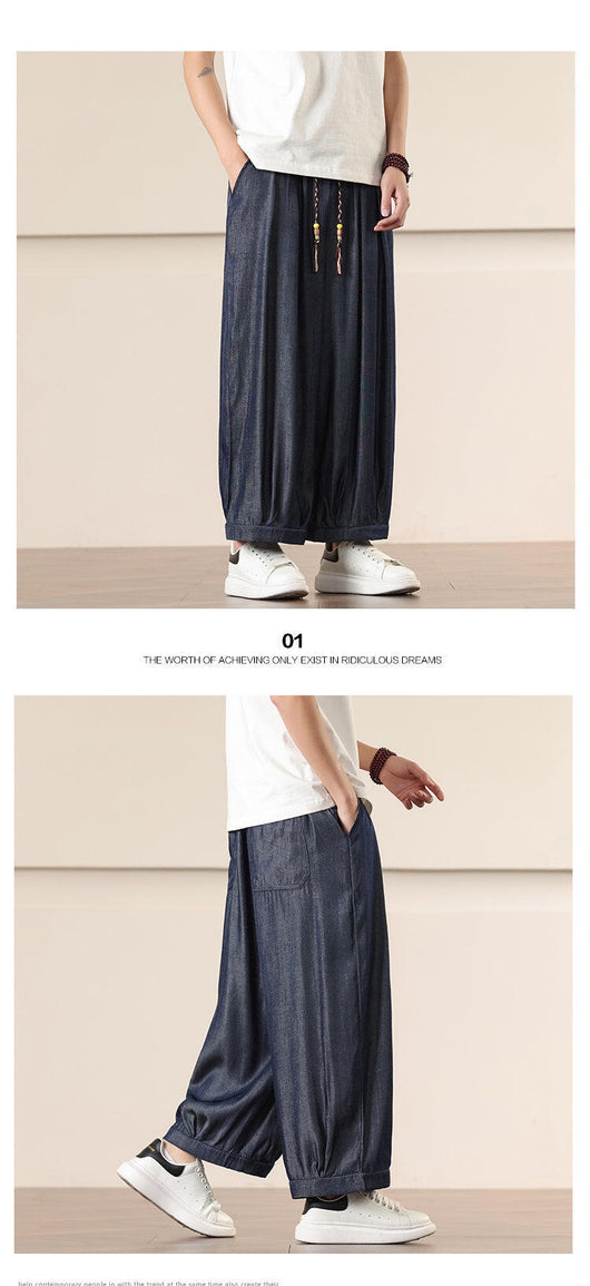 Pantalones Harem Retro Sueltos Talla Grande para Hombre - Image 20