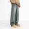 Jeans Sueltos Retro Desgastados de Pierna Ancha para Hombre