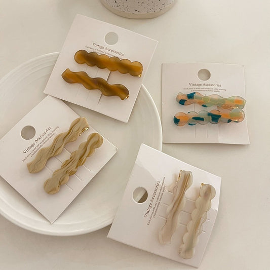 Pack de 2 Horquillas Geométricas Wave - Estilo Moderno
