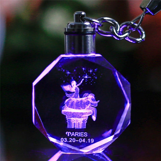 Llavero de Cristal Brillante con Colgante LED - Image 14