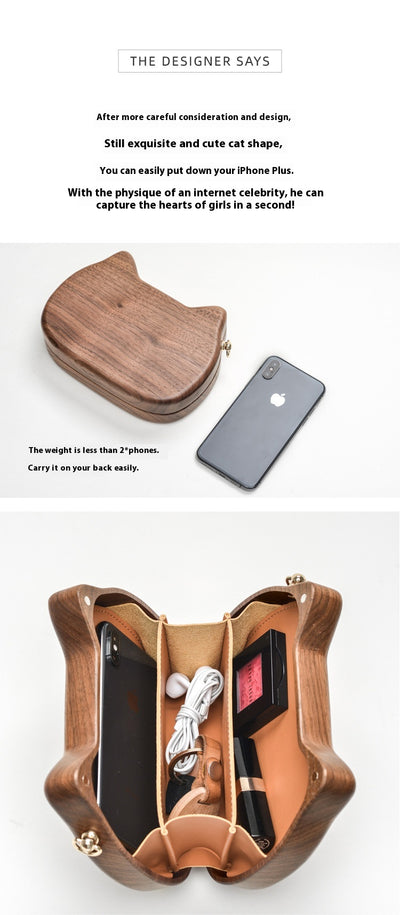 Bolso Bandolera de Madera Personalizado Trendy Log Creative - Image 14
