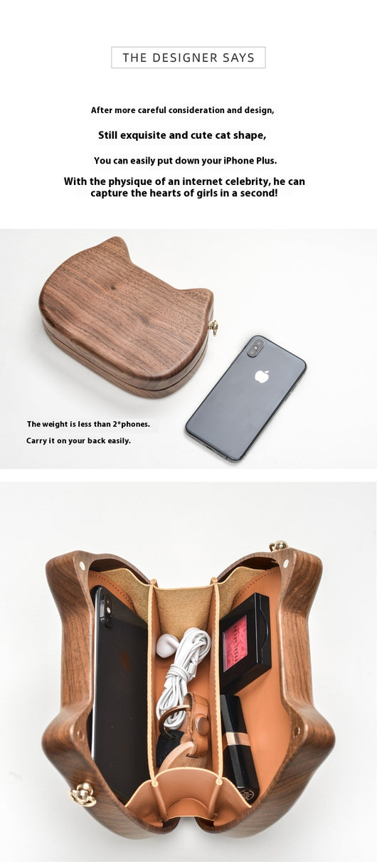 Bolso Bandolera de Madera Personalizado Trendy Log Creative - Image 14