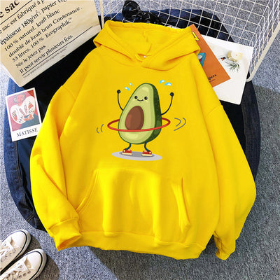 Sudadera con Capucha Estampado Aguacate Mamá e Hijo - Moda Suelta para Mujer - Image 6