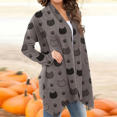 Abrigo Casual Versátil con Temática Halloween para Mujer - Image 14