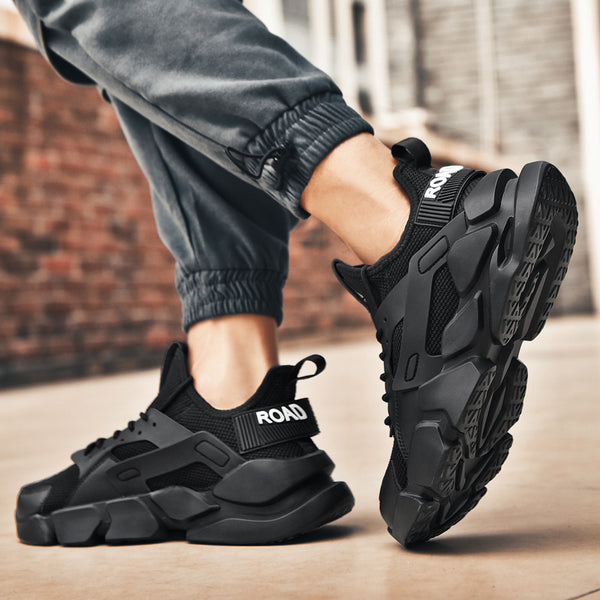Zapatillas Deportivas Blancas Transpirables con Malla Tejida y Suela Reforzada