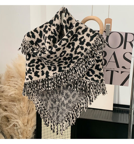 Bufanda Chal Leopardo con Flecos 2 en 1 Cálida y Elegante - Image 24