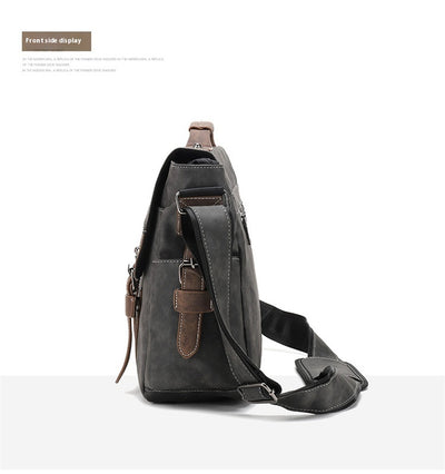 Bolso Bandolera de Cuero PU Retro para Hombre - Estilo Casual Trendy - Image 9