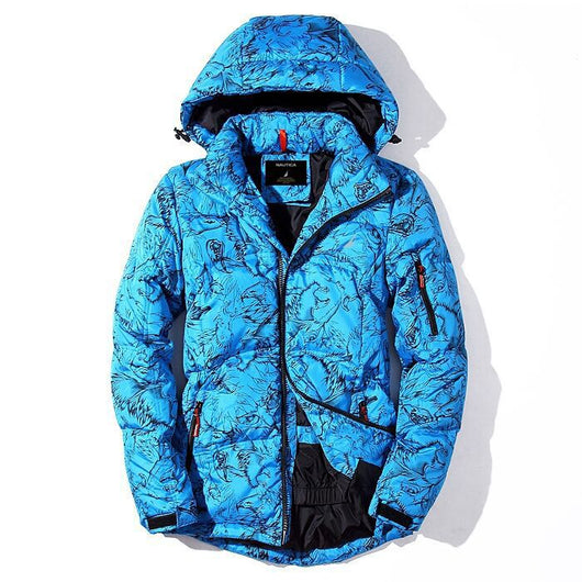 Chaqueta de Plumón para Hombre Acolchada Extra Gruesa Resistente al Frío - Image 9
