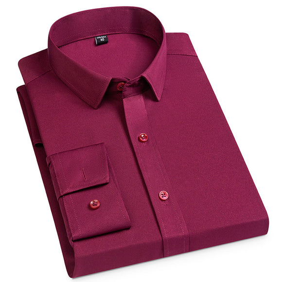 Camisa Casual Ejecutiva Manga Larga Stretch Sin Bolsillos
