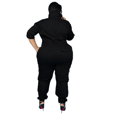 Jumpsuit Tallas Grandes con Cintura Ajustable y Mangas Largas - Image 11