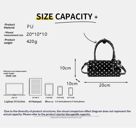 Bolsa Tote Almohada con Lunares Estilo Coreano Premium - Image 9