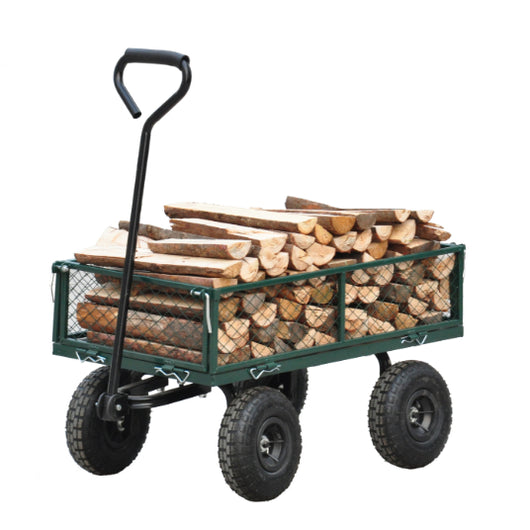 Carrito de Jardín de Acero con Asa Giratoria y Laterales Desmontables - Image 10