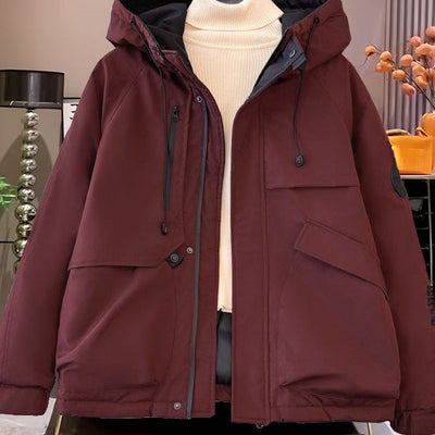 Chaqueta Acolchada Holgada con Capucha Estilo Coreano - Image 14
