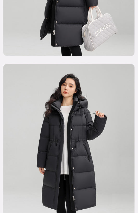 Abrigo Térmico Largo con Cintura Ajustable para Mujer - Chaqueta de Invierno Cálida - Image 11