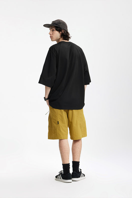 Camiseta Deportiva con Bordado Estilo Americano Oversize Manga Corta - Image 10
