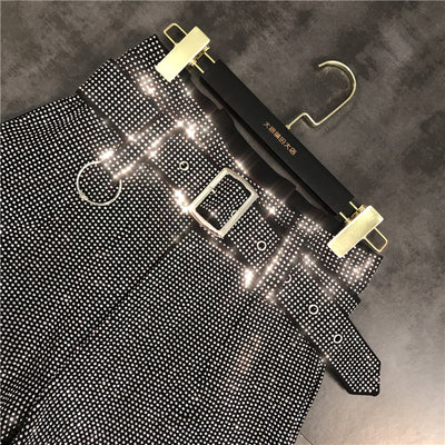 Cinturón de Moda Primavera con Cristales Brillantes - Shorts Versátil de Efecto Piel - Image 15