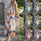 Vestido Slip con Estampado Tie Dye y Rayas para Talla Grande