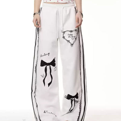 Pantalones Casuales de Verano con Cintura Elástica y Detalle de Moño de Encaje - Image 6