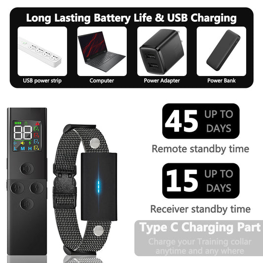 Silenciador de Ladridos con Pantalla Digital - Entrenador Ultrasónico para Perros