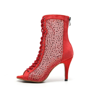 Tacones Altos Hueco Rojo para Baile Latino de Verano - Image 5