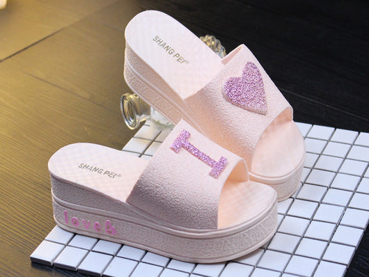 Pantuflas Cómodas para Mujer con Diseño de Corazón Durazno y Suela Gruesa Acolchada - Image 8