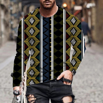 Suéter Pullover con Estampado Geométrico 3D en Colores Digitales - Image 15