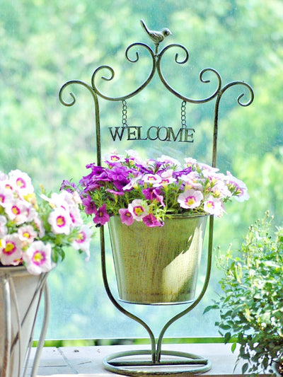 Canasta de Flores de Hierro para Jardín y Patio - Image 17