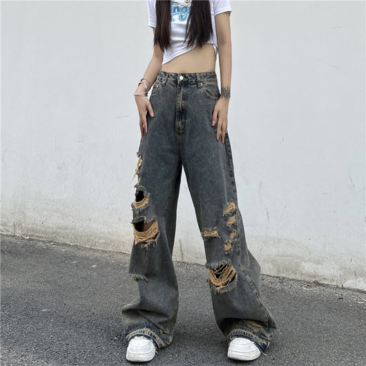 Jeans Rotos Estilo Harajuku para la Calle - Image 8