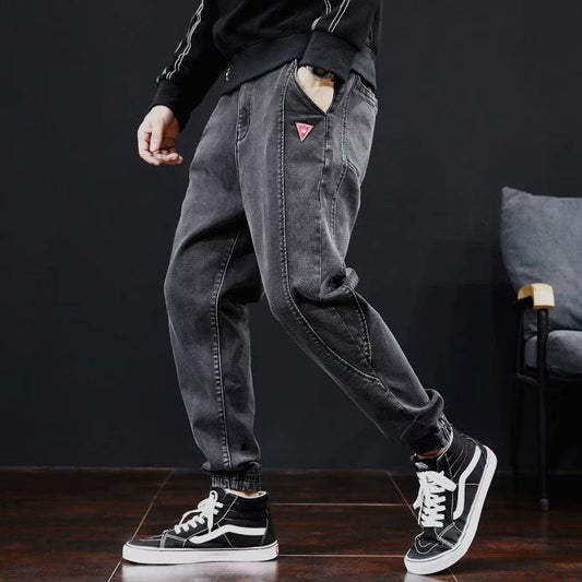 Pantalones Cargo Holgados con Tobillera para Hombre - Estilo Harlan Cropped