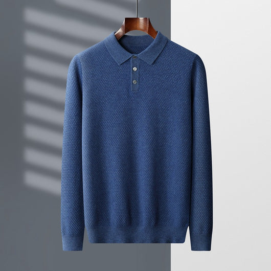 Suéter Polo de Cashmere para Hombre - Tejido Premium - Image 8