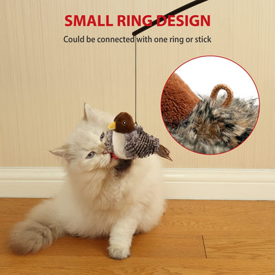 Juguete Interactivo para Gatos con Pájaro Eléctrico Chirriante y Catnip - Image 17