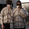 Chaqueta Acolchada de Terciopelo con Cuello Alto Estilo Urbano