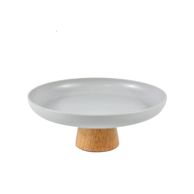 Bandeja de Almacenamiento Redonda con Base de Madera Maciza para Escritorio - Image 16