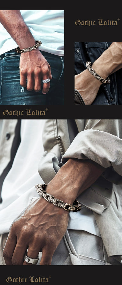 Pulsera Hombre Hip-Hop Vintage Estilo Urbano - Image 10