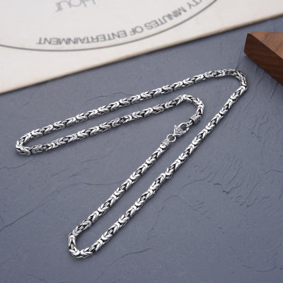 Collar de Plata Esterlina con Cierre Vajra de Seis Mantras Personalizado Estilo Vintage - Image 5